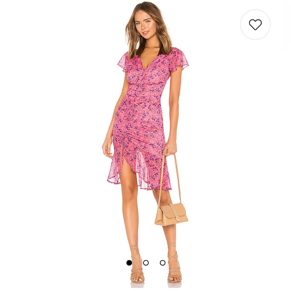 Majorelle (from Revolve) Elaine Midi Dress in Pink Baybreeze